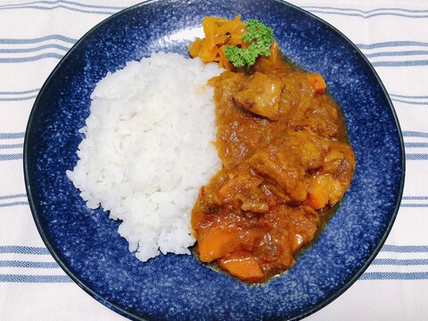 ルウから作る♪豚肉とナスのスパイスカレー